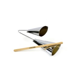 Agogo double métal chromé, 32.5cm - Pro